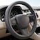 AUTO FAMILY Steering Wheel Cover PU Leather, 15 Inch(37-38cm), Anti-Slip Grip, Breathable Perforated Design, Padded Comfort, Heat Resistant, Car Steering Cover (Grey-Sport Grip)