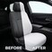 AUTO FAMILY 5 Pcs Universal Car Seat Cover Set &ndash; Breathable Fabric, Anti-Slip, Full Interior Protection, Front &amp; Rear Seat Covers with Headrest Covers &ndash; Durable, Washable (White)