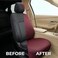 AUTO FAMILY 5 Pcs Universal Car Seat Cover Set &ndash; Breathable Fabric, Anti-Slip, Full Interior Protection, Front &amp; Rear Seat Covers with Headrest Covers &ndash; Durable, Washable (Wine Red)