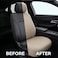 AUTO FAMILY 5 Pcs Universal Car Seat Cover Set &ndash; Breathable Fabric, Anti-Slip, Full Interior Protection, Front &amp; Rear Seat Covers with Headrest Covers &ndash; Durable, Washable (Beige)