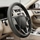 AUTO FAMILY Auto Family Sport Grip Steering Wheel Cover 15 Inch (37&ndash;38cm) &ndash; Textured PU Leather, Sweat-Resistant, All-Season Comfort, Universal Fit Car Interior Accessory (Black)
