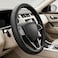 AUTO FAMILY Auto Family Sport Grip Steering Wheel Cover 15 Inch (37&ndash;38cm) &ndash; Textured PU Leather, Sweat-Resistant, All-Season Comfort, Universal Fit Car Interior Accessory (Black)