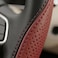AUTO FAMILY Auto Family Sport Grip Steering Wheel Cover 15 Inch (37&ndash;38cm) &ndash; Textured PU Leather, Sweat-Resistant, All-Season Comfort, Universal Fit Car Interior Accessory (Black-Red)