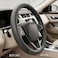 AUTO FAMILY Auto Family Sport Grip Steering Wheel Cover 15 Inch (37&ndash;38cm) &ndash; Textured PU Leather, Sweat-Resistant, All-Season Comfort, Universal Fit Car Interior Accessory (Grey)