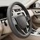 AUTO FAMILY Auto Family Sport Grip Steering Wheel Cover 15 Inch (37&ndash;38cm) &ndash; Textured PU Leather, Sweat-Resistant, All-Season Comfort, Universal Fit Car Interior Accessory (Grey)