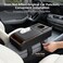 AUTO FAMILY Car Armrest Box Storage Booster Pad &ndash; Multifunctional Console Organizer with Cup Holder, Tissue Box &amp; Phone Slot   Height Increase   Extra Storage   Universal Fit (Black)