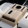 AUTO FAMILY Car Armrest Box Storage Booster Pad &ndash; Multifunctional Console Organizer with Cup Holder, Tissue Box &amp; Phone Slot   Height Increase   Extra Storage   Universal Fit (Beige)
