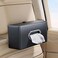 Auto Family Car Tissue Box Holder PU Leather with Strap Buckle &ndash; Car Napkin Holder, Universal Auto Interior Accessories, Travel Storage Box, Headrest Mount Tissue Case (Black)