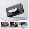 Auto Family Car Tissue Box Holder PU Leather with Strap Buckle &ndash; Car Napkin Holder, Universal Auto Interior Accessories, Travel Storage Box, Headrest Mount Tissue Case (Grey)
