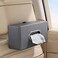 Auto Family Car Tissue Box Holder PU Leather with Strap Buckle &ndash; Car Napkin Holder, Universal Auto Interior Accessories, Travel Storage Box, Headrest Mount Tissue Case (Grey)