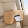 Auto Family Car Tissue Box Holder PU Leather with Strap Buckle &ndash; Car Napkin Holder, Universal Auto Interior Accessories, Travel Storage Box, Headrest Mount Tissue Case (Brown)