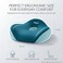 AUTO FAMILY Orthopedic Memory Foam Seat Cushion (45x42x13CM) for Tailbone Pain Relief, Ergonomic Coccyx Cushion for Office Chair Car Seat, Non-Slip Comfortable Sitting Pad (Blue)