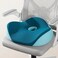 AUTO FAMILY Orthopedic Memory Foam Seat Cushion (45x42x13CM) for Tailbone Pain Relief, Ergonomic Coccyx Cushion for Office Chair Car Seat, Non-Slip Comfortable Sitting Pad (Blue)