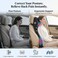 AUTO FAMILY Ergonomic Lumbar Support Cushion for Car Seat &amp; Office Chair &ndash; Memory Foam Headrest Back Support Pillow, Posture Corrector, Spine Alignment Backrest, Back Pain Relief (Grey)