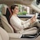 AUTO FAMILY Ergonomic Lumbar Support Cushion for Car Seat &amp; Office Chair &ndash; Memory Foam Headrest Back Support Pillow, Posture Corrector, Spine Alignment Backrest, Back Pain Relief (Wine Red)