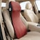 AUTO FAMILY Ergonomic Lumbar Support Cushion for Car Seat &amp; Office Chair &ndash; Memory Foam Headrest Back Support Pillow, Posture Corrector, Spine Alignment Backrest, Back Pain Relief (Wine Red)