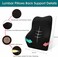 AUTO FAMILY Lumbar Support Pillow for Car Seat &amp; Office Chair &ndash; Memory Foam Back Cushion for Lower Back Pain Relief, Ergonomic Spine Support Cushion, Posture Corrector Backrest (Black)