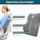 AUTO FAMILY Lumbar Support Pillow for Car Seat &amp; Office Chair &ndash; Memory Foam Back Cushion for Lower Back Pain Relief, Ergonomic Spine Support Cushion, Posture Corrector Backrest (Grey)