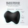AUTO FAMILY Neck Support Pillow Memory Foam, Ergonomic Headrest Cushion for Car and Office Use, Cervical Spine Pillow, Neck Pain Relief Cushion for Driving, Breathable Travel Pillow (Black)