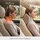 AUTO FAMILY Neck Support Pillow Memory Foam, Ergonomic Headrest Cushion for Car and Office Use, Cervical Spine Pillow, Neck Pain Relief Cushion for Driving, Breathable Travel Pillow (Brown)