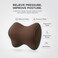 AUTO FAMILY Neck Support Pillow Memory Foam, Ergonomic Headrest Cushion for Car and Office Use, Cervical Spine Pillow, Neck Pain Relief Cushion for Driving, Breathable Travel Pillow (Coffee)