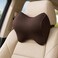 AUTO FAMILY Neck Support Pillow Memory Foam, Ergonomic Headrest Cushion for Car and Office Use, Cervical Spine Pillow, Neck Pain Relief Cushion for Driving, Breathable Travel Pillow (Coffee)