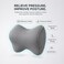 AUTO FAMILY Neck Support Pillow Memory Foam, Ergonomic Headrest Cushion for Car and Office Use, Cervical Spine Pillow, Neck Pain Relief Cushion for Driving, Breathable Travel Pillow (Grey)