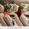 AUTO FAMILY Neck Support Pillow Memory Foam, Ergonomic Headrest Cushion for Car and Office Use, Cervical Spine Pillow, Neck Pain Relief Cushion for Driving, Breathable Travel Pillow (Wine Red)
