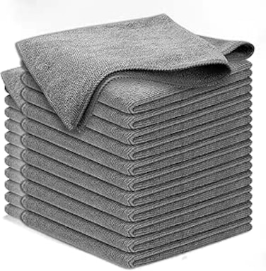 AUTO FAMILY Microfiber Cleaning Cloth 24 Pack &ndash; 60 * 90cm 600 GSM Ultra Thick Car Drying Towels, Premium Microfiber Towels for Car Wash, Detailing, Polishing, Scratch-Free