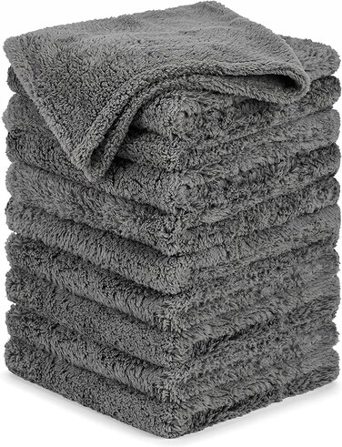 AUTO FAMILY 500 GSM Microfiber Cleaning Cloth 12Pcs &ndash; 60 * 90cm Ultra Thick Car Drying Towels, Premium Microfiber Towels for Car Wash, Detailing, Polishing, Scratch-Free