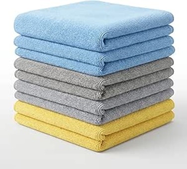 AUTO FAMILY 340 GSM Microfiber Cleaning Cloth 5Pcs &ndash; 40 * 40cm Ultra Thick Car Drying Towels, Premium Microfiber Towels for Car Wash, Detailing, Polishing, Scratch-Free