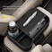 AUTO FAMILY Car Armrest Box Storage Booster Pad &ndash; Multifunctional Console Organizer with Cup Holder, Tissue Box &amp; Phone Slot   Height Increase   Extra Storage   Universal Fit (Black1)