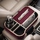 AUTO FAMILY Car Armrest Box Storage Booster Pad &ndash; Multifunctional Console Organizer with Cup Holder, Tissue Box &amp; Phone Slot   Height Increase   Extra Storage   Universal Fit (Wine Red)