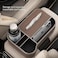 AUTO FAMILY Car Armrest Box Storage Booster Pad &ndash; Multifunctional Console Organizer with Cup Holder, Tissue Box &amp; Phone Slot   Height Increase   Extra Storage   Universal Fit (Fog Brown)