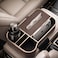 AUTO FAMILY Car Armrest Box Storage Booster Pad &ndash; Multifunctional Console Organizer with Cup Holder, Tissue Box &amp; Phone Slot   Height Increase   Extra Storage   Universal Fit (Fog Brown)