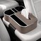 AUTO FAMILY Car Armrest Box Storage Booster Pad &ndash; Multifunctional Console Organizer with Cup Holder, Tissue Box &amp; Phone Slot   Height Increase   Extra Storage   Universal Fit (Fog Brown)