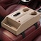 AUTO FAMILY Car Center Console Organizer with Cup Holder &ndash; Multifunction Armrest Storage Box, Back Seat Organizer Tray, Tissue Holder, Phone &amp; Drink Holder, Car Interior Accessories (Beige)