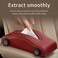 AUTO FAMILY Car-Shaped Tissue Box Holder, PU Leather Tissue Case with Anti-Slip Base, Auto Interior Organizer Napkin Holder, Luxury Car Accessories for Dashboard (Red)