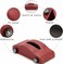 AUTO FAMILY Car-Shaped Tissue Box Holder, PU Leather Tissue Case with Anti-Slip Base, Auto Interior Organizer Napkin Holder, Luxury Car Accessories for Dashboard (Red)