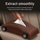 AUTO FAMILY Car-Shaped Tissue Box Holder, PU Leather Tissue Case with Anti-Slip Base, Auto Interior Organizer Napkin Holder, Luxury Car Accessories for Dashboard (Brown)