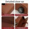 AUTO FAMILY Car-Shaped Tissue Box Holder, PU Leather Tissue Case with Anti-Slip Base, Auto Interior Organizer Napkin Holder, Luxury Car Accessories for Dashboard (Brown)