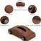 AUTO FAMILY Car-Shaped Tissue Box Holder, PU Leather Tissue Case with Anti-Slip Base, Auto Interior Organizer Napkin Holder, Luxury Car Accessories for Dashboard (Brown)