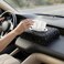 AUTO FAMILY PU Leather Tissue Box Holder with Wood Grain Texture, Luxury Auto Interior Organizer, Rectangular Napkin Dispenser with Anti-Slip Base for Dashboard, Office &amp; Home (Black)
