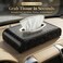 AUTO FAMILY PU Leather Tissue Box Holder with Wood Grain Texture, Luxury Auto Interior Organizer, Rectangular Napkin Dispenser with Anti-Slip Base for Dashboard, Office &amp; Home (Black)