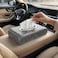 AUTO FAMILY PU Leather Tissue Box Holder with Wood Grain Texture, Luxury Auto Interior Organizer, Rectangular Napkin Dispenser with Anti-Slip Base for Dashboard, Office &amp; Home (Grey)