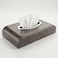 AUTO FAMILY PU Leather Tissue Box Holder with Wood Grain Texture, Luxury Auto Interior Organizer, Rectangular Napkin Dispenser with Anti-Slip Base for Dashboard, Office &amp; Home (Grey)