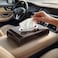 AUTO FAMILY PU Leather Tissue Box Holder with Wood Grain Texture, Luxury Auto Interior Organizer, Rectangular Napkin Dispenser with Anti-Slip Base for Dashboard, Office &amp; Home (Coffee)