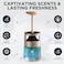 AUTO FAMILY Blue Cool Water Car Air Freshener Diffuser, Long-Lasting Aroma Freshener, Essential Oil Fragrance, Spill-Proof, Compact Air Purifier for Vehicle, Home &amp; Office &ndash; Refreshing Scent