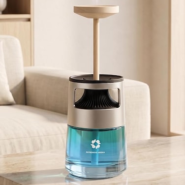AUTO FAMILY Blue Cool Water Car Air Freshener Diffuser, Long-Lasting Aroma Freshener, Essential Oil Fragrance, Spill-Proof, Compact Air Purifier for Vehicle, Home &amp; Office &ndash; Refreshing Scent