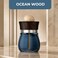 AUTO FAMILY Ocean Wood Black Odoor Aroma Diffuser Air Freshener, Premium Essential Oil Fragrance, Long Lasting Scent, Glass Bottle with Natural Wood Top, Luxury Air Freshener
